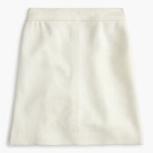 J. Crew Ivory/Cream Wool Mid length skirt